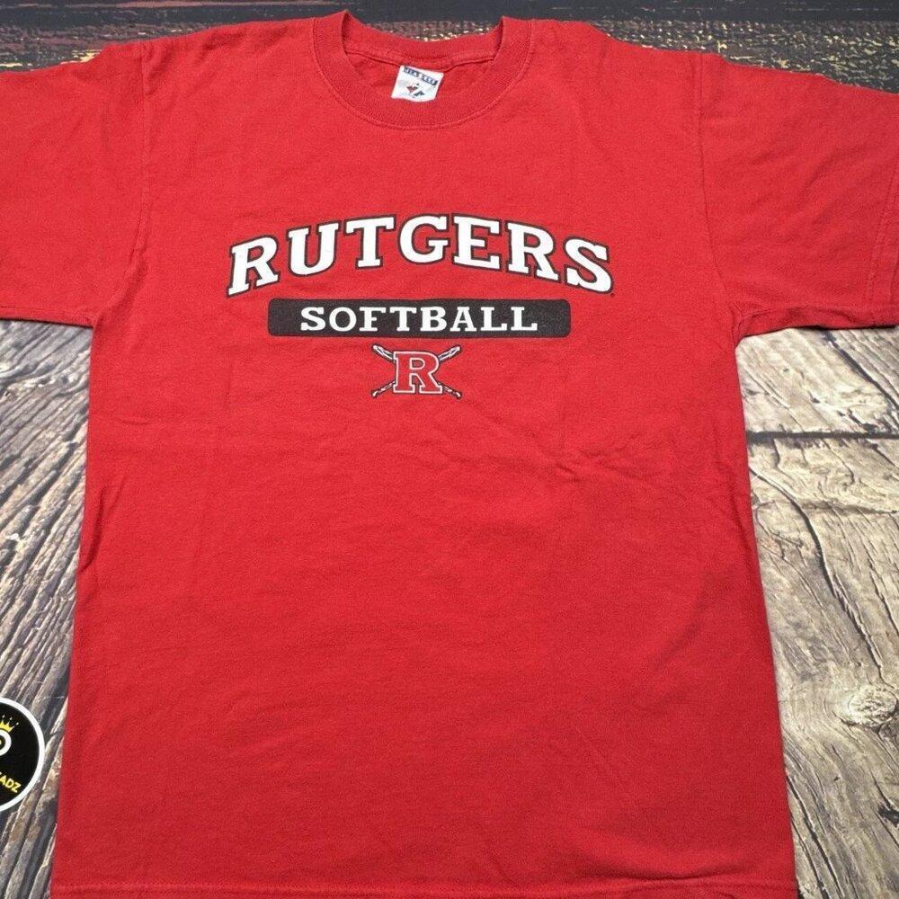 Rutgers T Shirt Womens Ncaa College Softball Gym Coach Big Ten Shirt